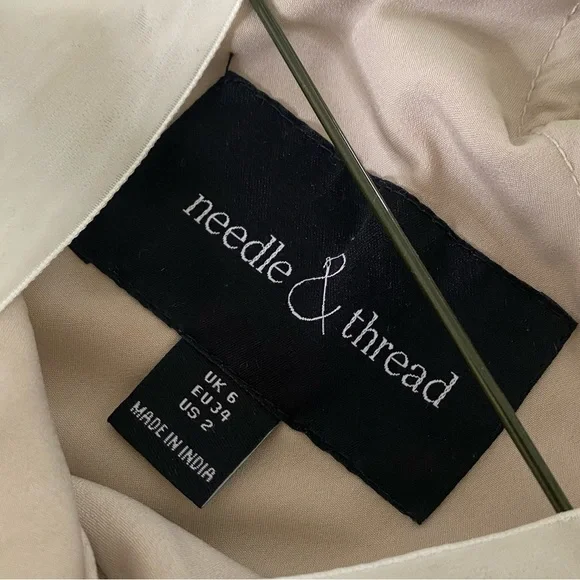 NEEDLE & THREAD WHITE LACE TIERED MIDI DRESS SIZE 2 - Picture 7 of 10